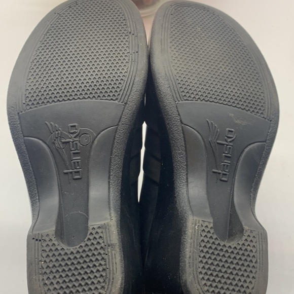 Dansko Black Leather Heeled Loafer Sz 8 /38. DAN0214A - Picture 9 of 12